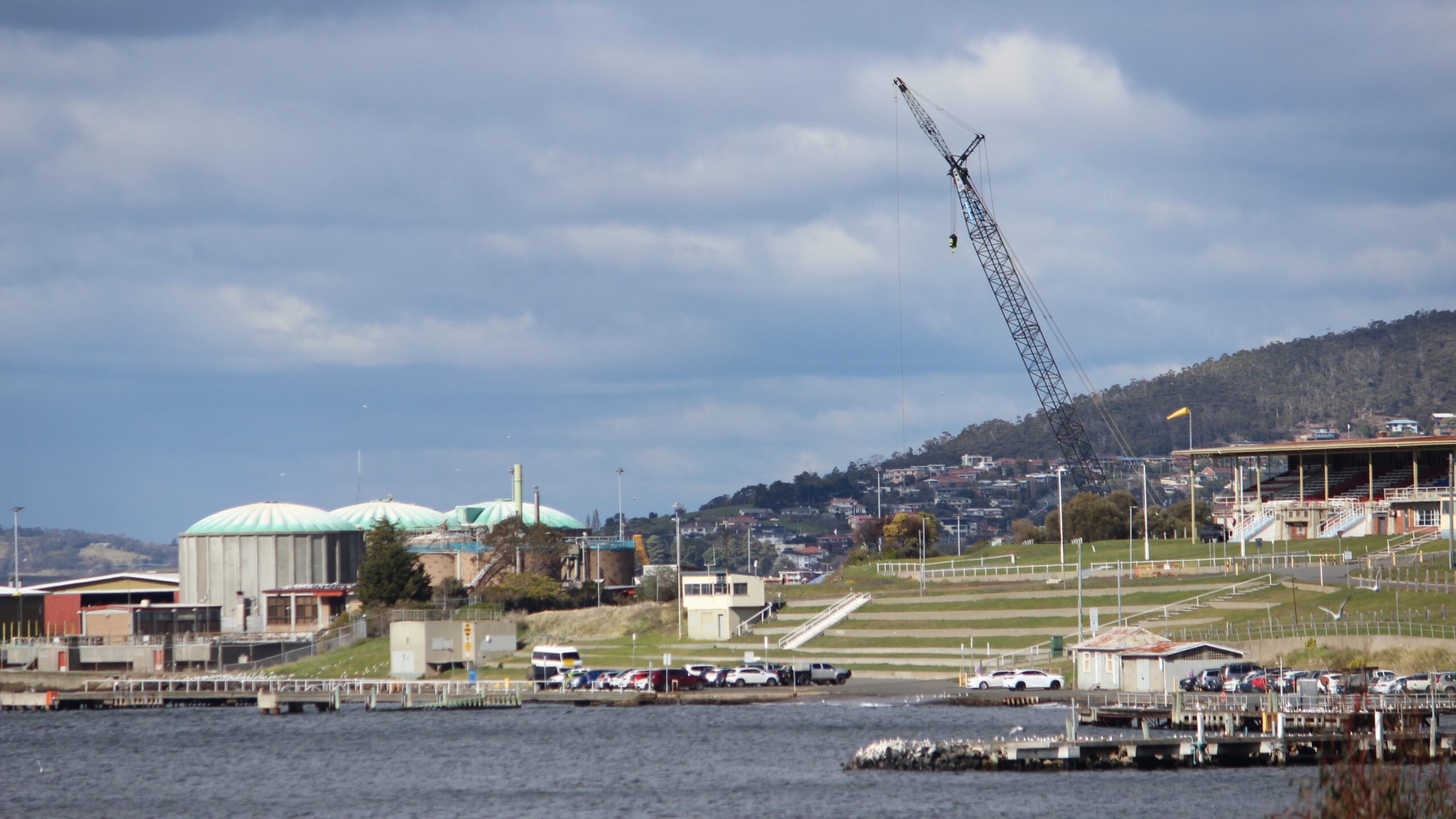 Devils …. Macquarie Point in Hobart before parliament voted to approved the construction of a AFL stadium at the site. Photo: ANDREW KACIMAIWAI