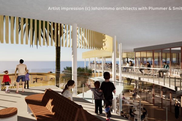 A rendering of what the new pavilion will look like. Image: supplied by MBCC