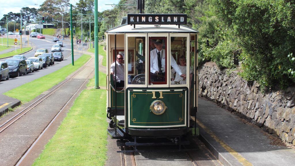 Aussies ... A historic tram in Auckland. More Australians are choosing the city as a gateway destination, the NZ airport says. Photo: ANDREW KACIMAIWAI.