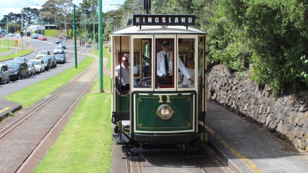 Aussies ... A historic tram in Auckland. More Australians are choosing the city as a gateway destination, the NZ airport says. Photo: ANDREW KACIMAIWAI.