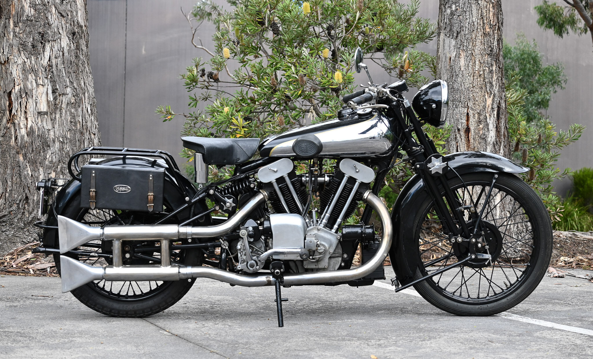 The British 1933 Brough Superior SS 100 motorcycle that sold for $338,000 at auction on Sunday. Photo: supplied.