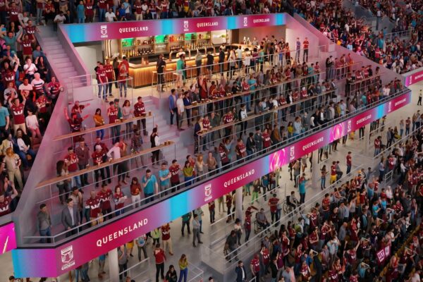 Brisbane's upgraded stadium render 2026.