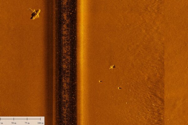 Sonar images of the wreckage captured the airline’s logo on the nose. Photos courtesy AirSea Heritage Foundation and Deep Sea Vision