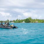 Navy minehunter, divers search Tuvalu lagoon for WW2 bombs