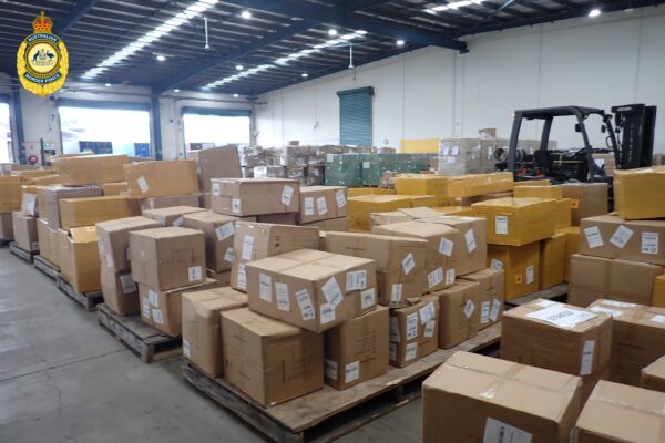 Some of the illegal tobacco haul found among 112 shipping containers as part of Project Seahorse. Photos: supplied