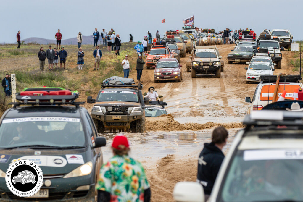 Day two of the 2026 Shitbox Rally around Parachilna-William Creek in South Australia. Photos courtesy Box Rallies