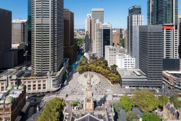 An artistic impression of the new square. Image: City of Sydney/JPW/ASPECT Studios
