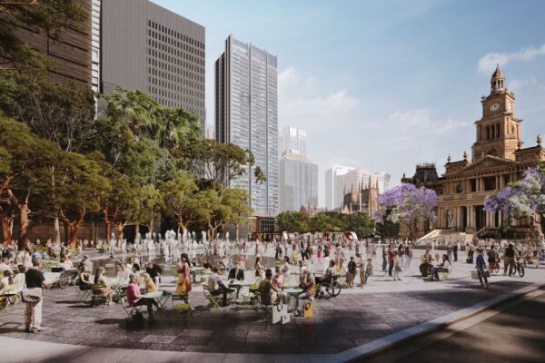 An artistic impression of the new square. Image: City of Sydney/JPW/ASPECT Studios