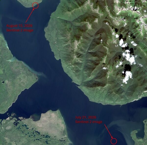 The island's former and current locations. Image: BC Hydro