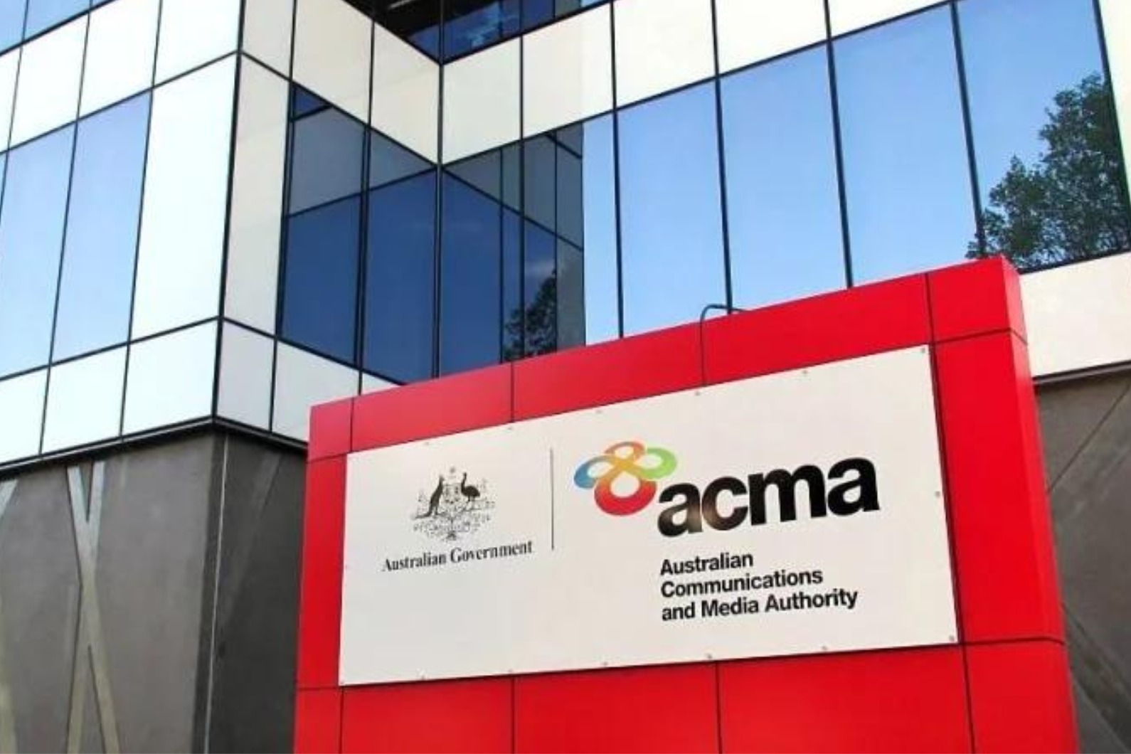 ACMA office sign, telco consumer protections consultation
