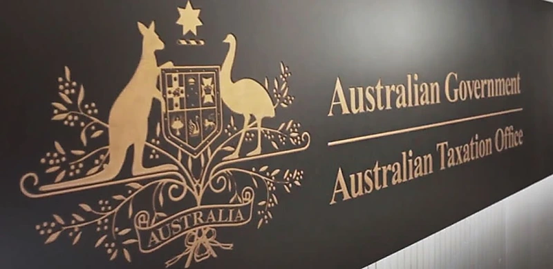 Australian Taxation Office sign with the Australian Government coat of arms, financial abuse reforms